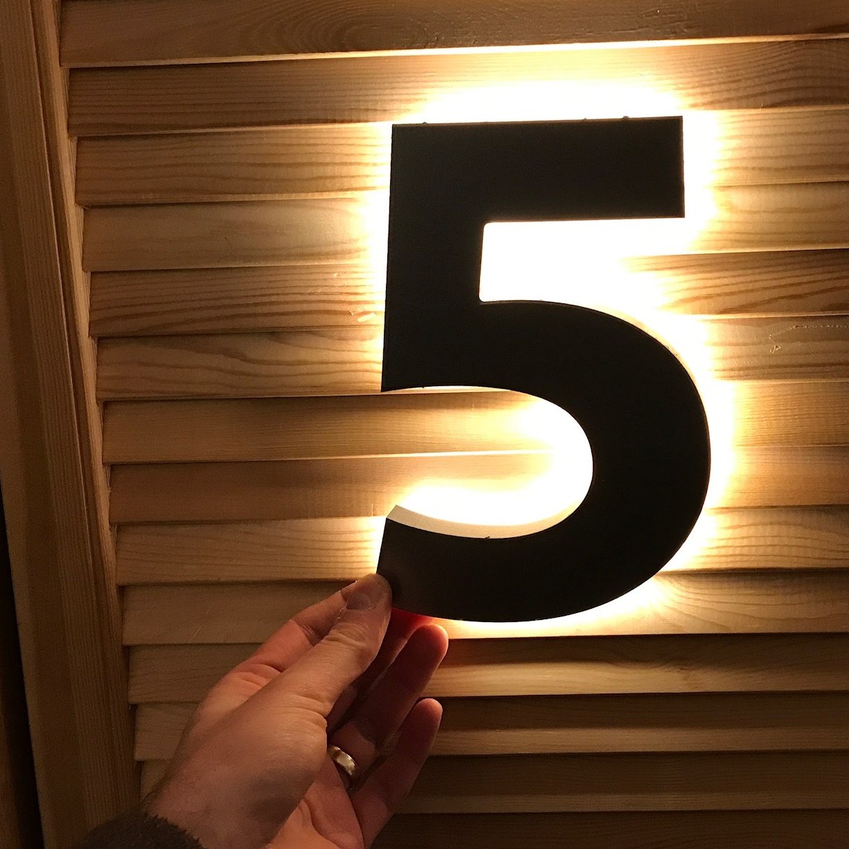 Cijfer 5 backlight led verlichte letter