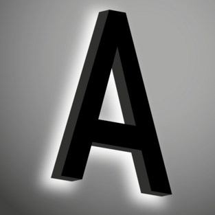 LED Letter, Backlight van achter verlichte letters als lichtreclame